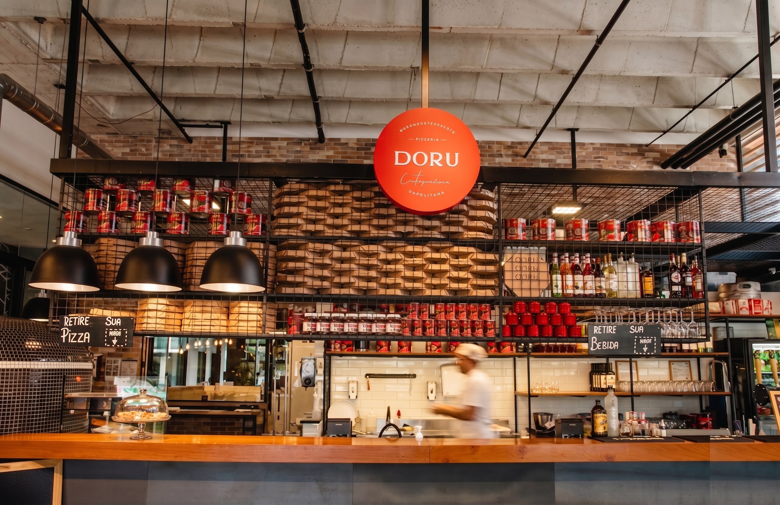 Interior da Doru Pizzeria